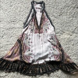 Free People Pink and Black Mini Dress